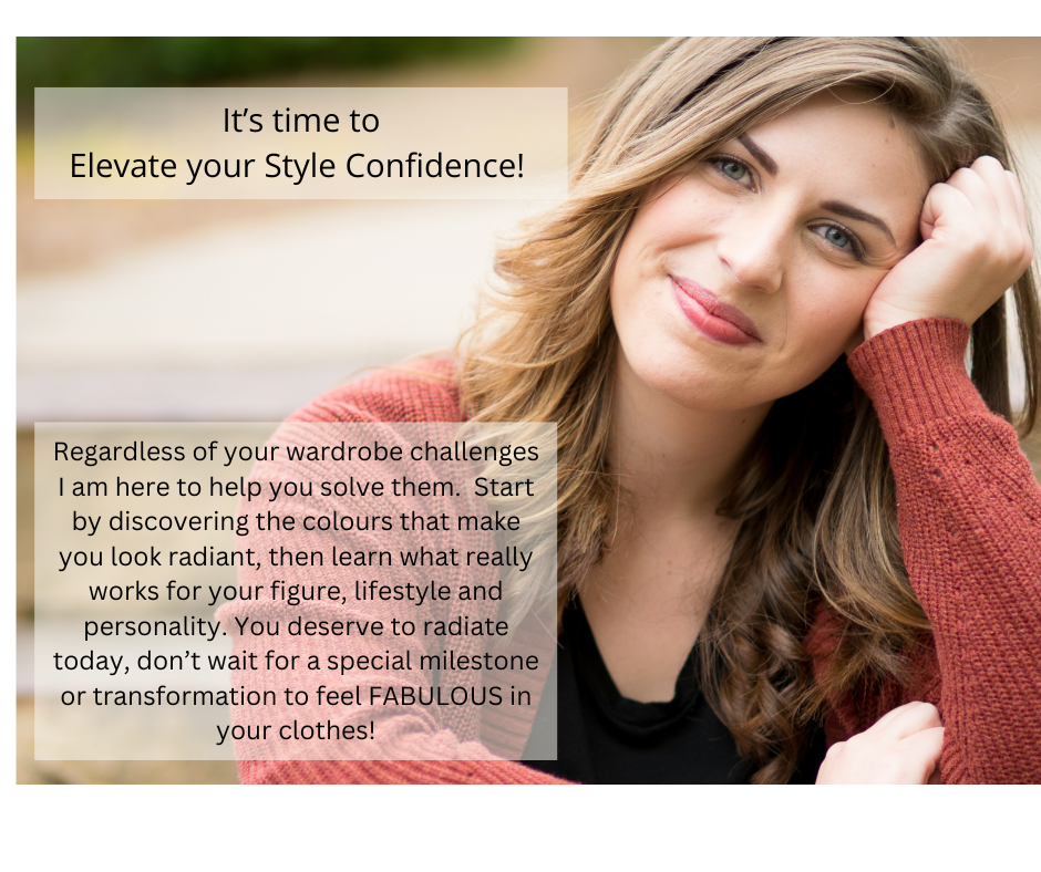 colour analysis calgary Friendly Lady saying it's time to elevate your style confidence